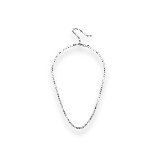 Silver tennis necklace