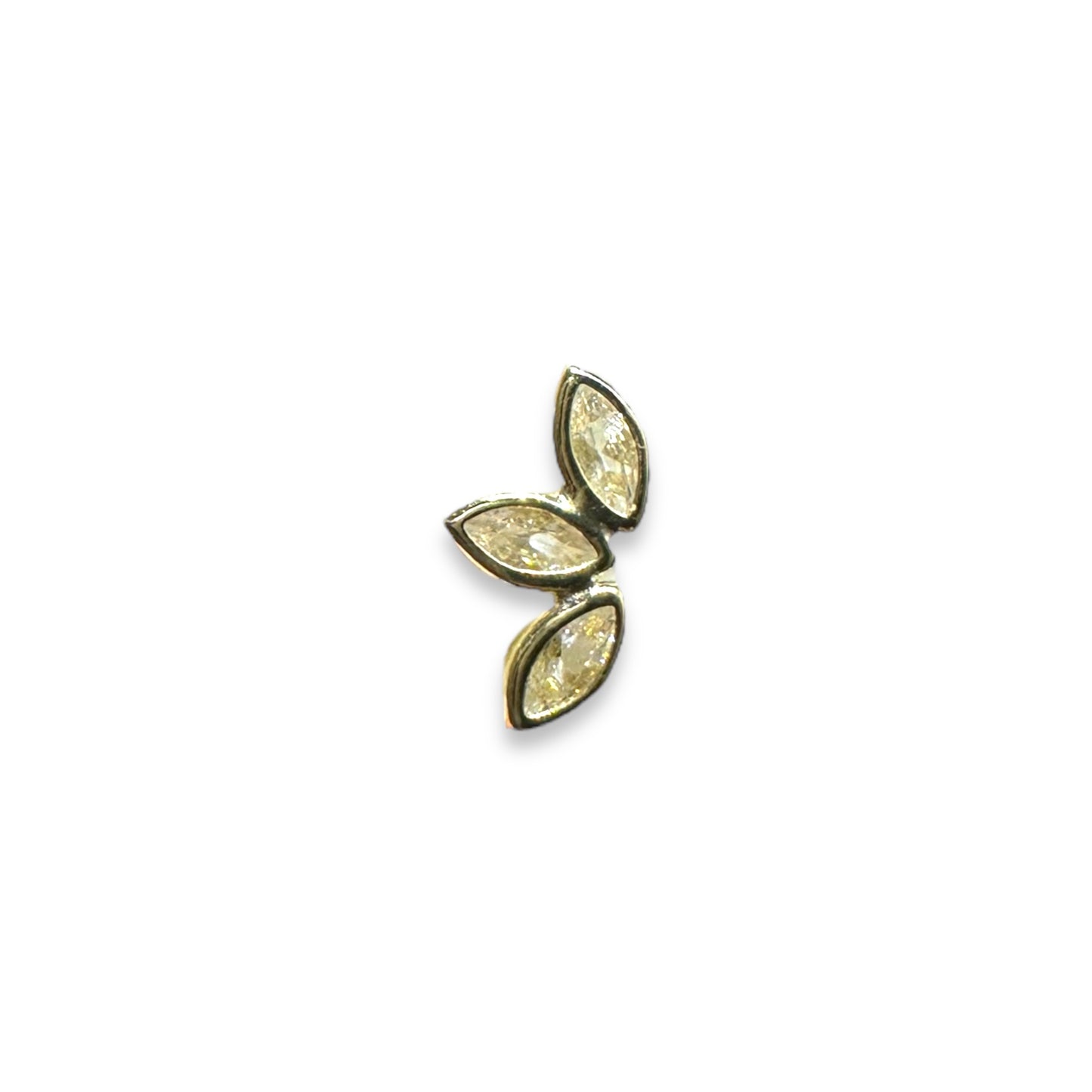 Piercing media flor oro 10k