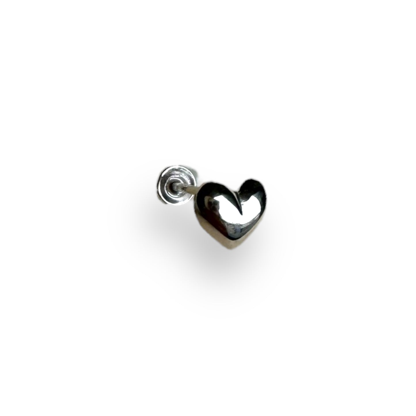 Piercing corazon oro blanco