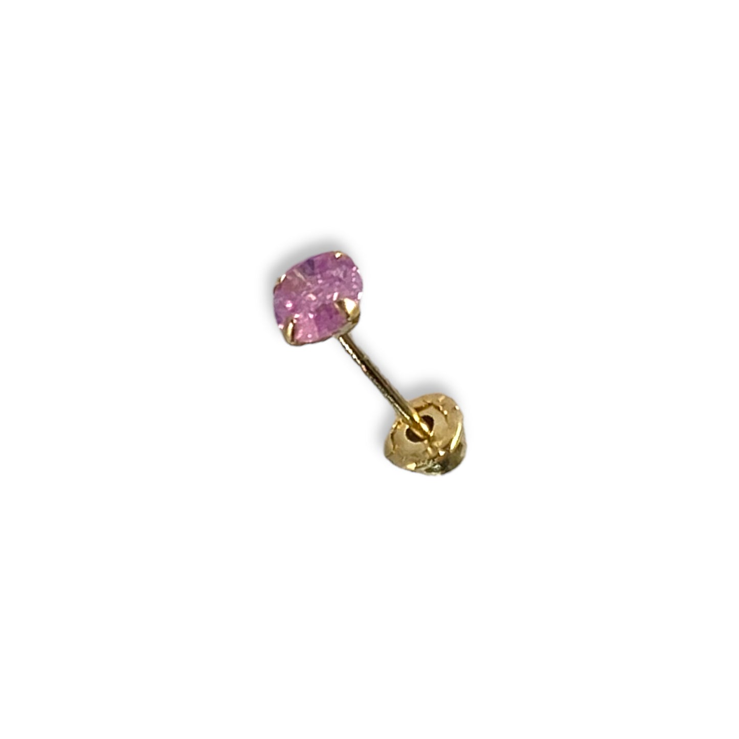 Piercing rosa caramelo 3mm oro