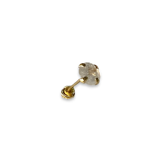 Piercing zirconia blanca cuarzo 4mm