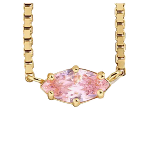 Pink pietrina necklace