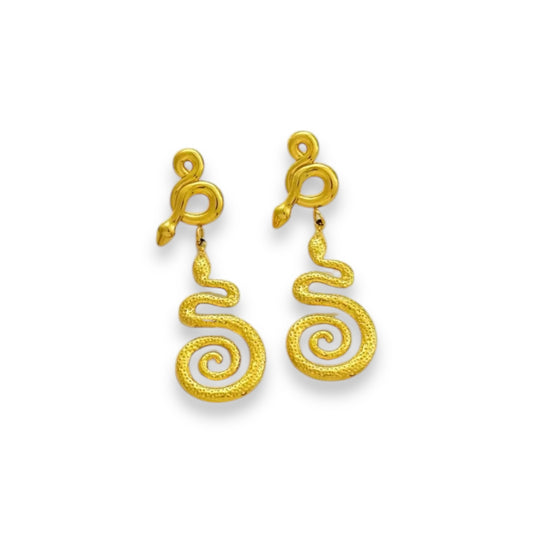 Double snake earrings