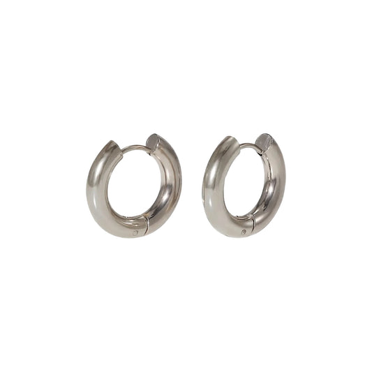 Basic silver hoops