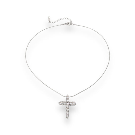 Silver cross necklace