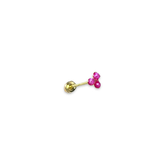 Piercing mini triangulo rosa oro 10k