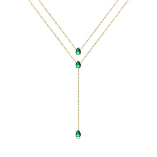 Green pia necklace