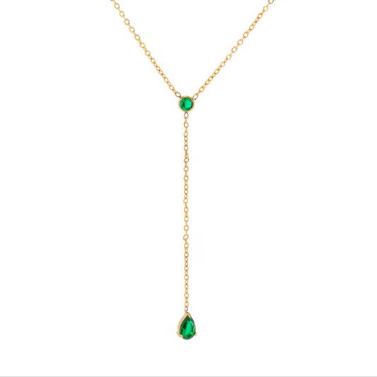 Green pia necklace