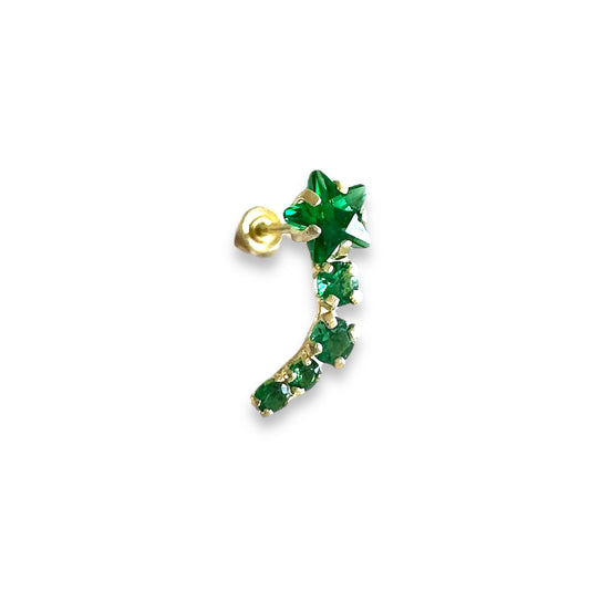 Piercing cometa verde