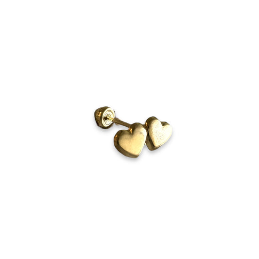 Piercing doble corazon oro 10k