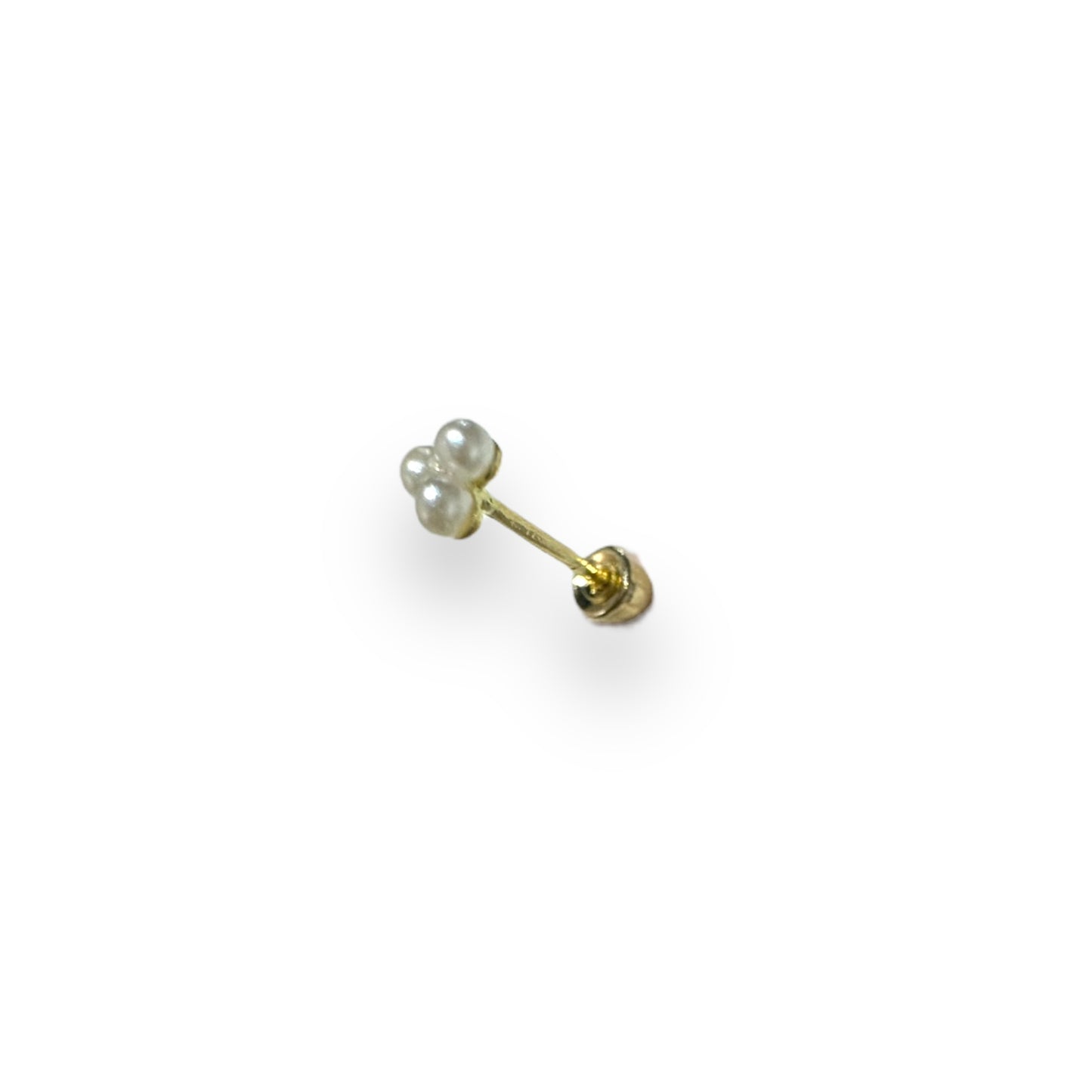 Piercing mini triangulo perla oro 10k