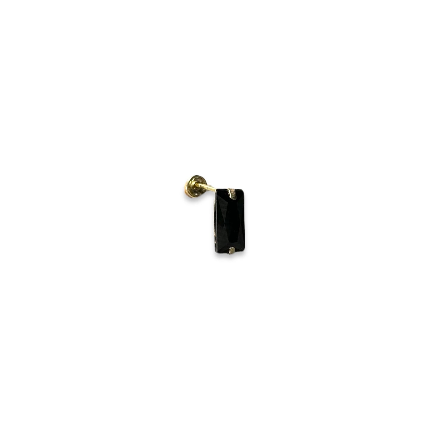 Piercing rectangulo negro oro 10k