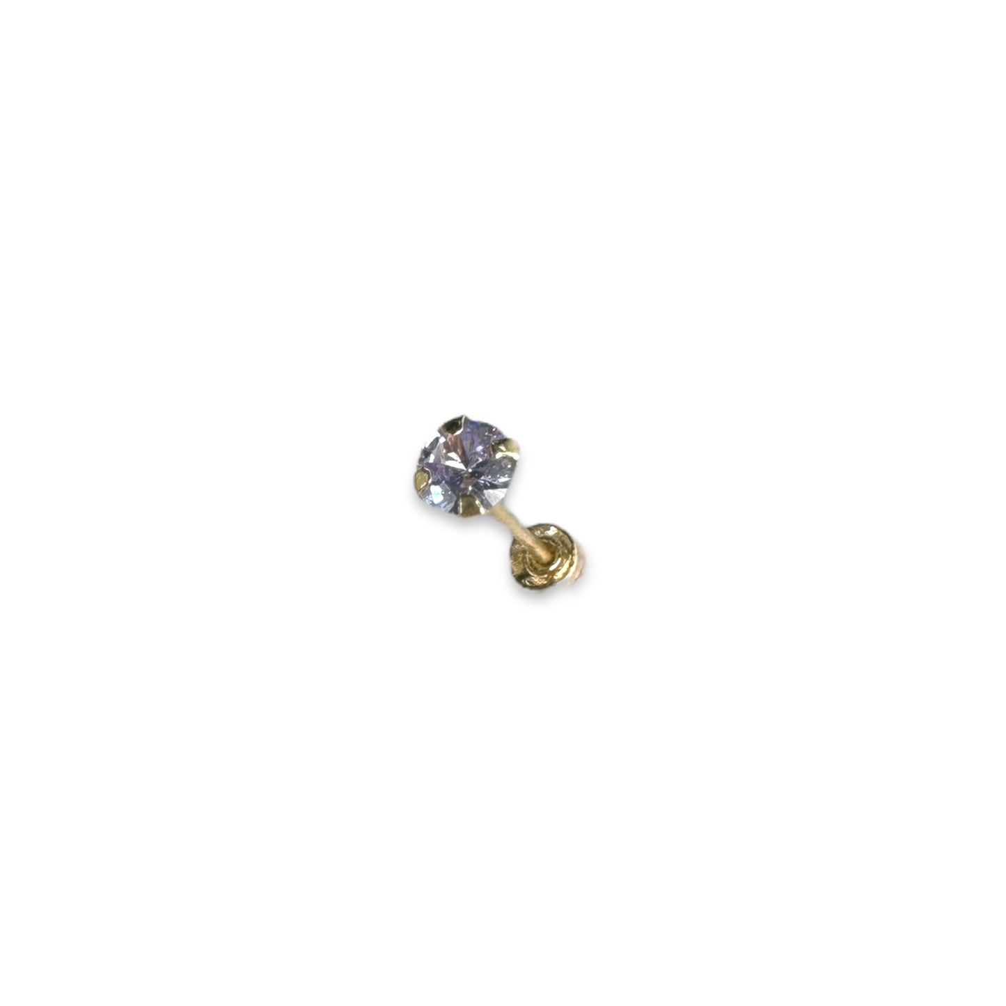 Piercing circonia lila 3mm oro 10k