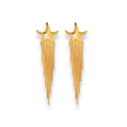Golden Starfish earrings