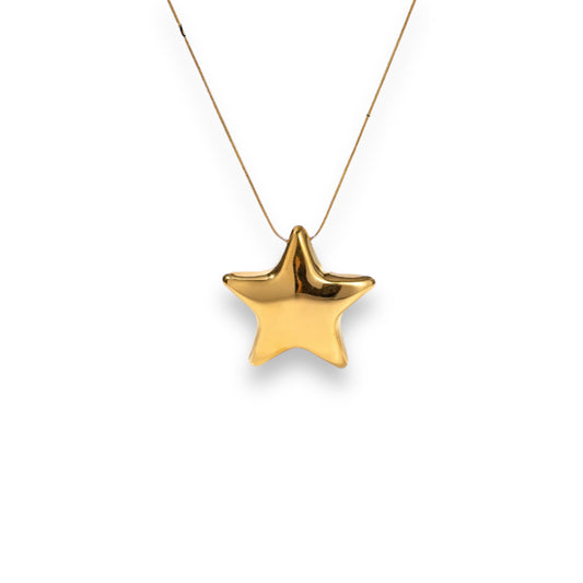 Golden star necklace