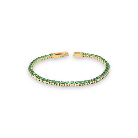 Green tennis bracelet