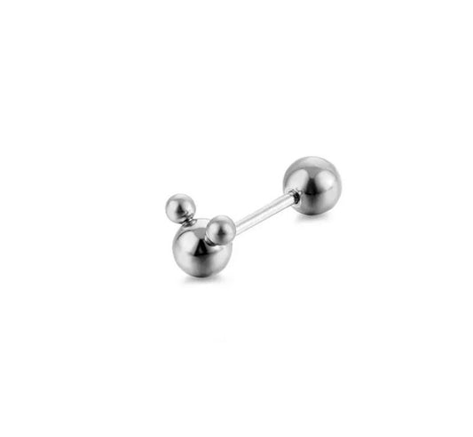 Piercing mickey plateado